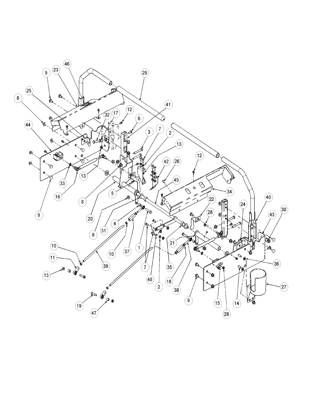 Control Assembly Diagram and Parts List for M72-CT 53AB5JEZ750-28-HP-3Cylinder-OHV Cub Cadet Lawn Tractor